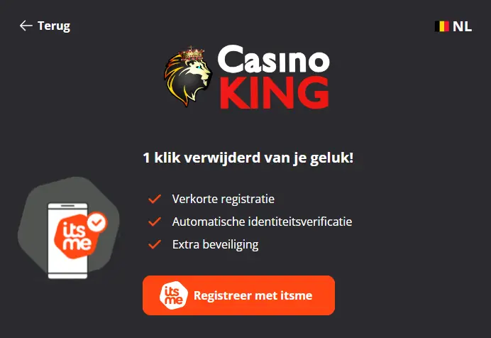 Snel formulier om een spelersaccount aan te maken